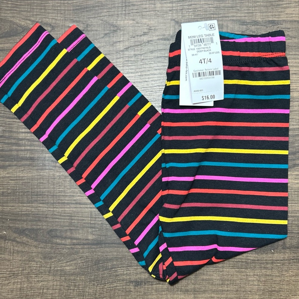 Colorful Striped Kids Leggings